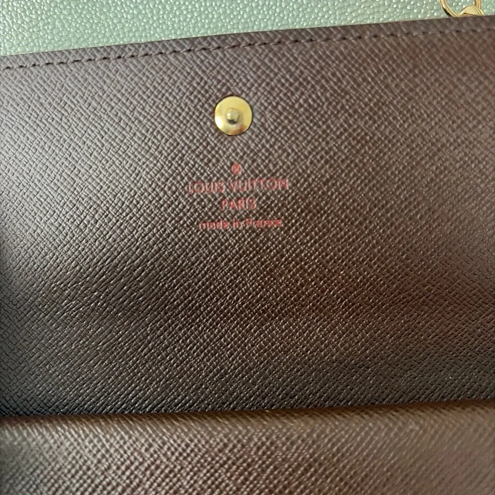 Brown Checkered Chain Shoulder Bag - Picture 4 of 4